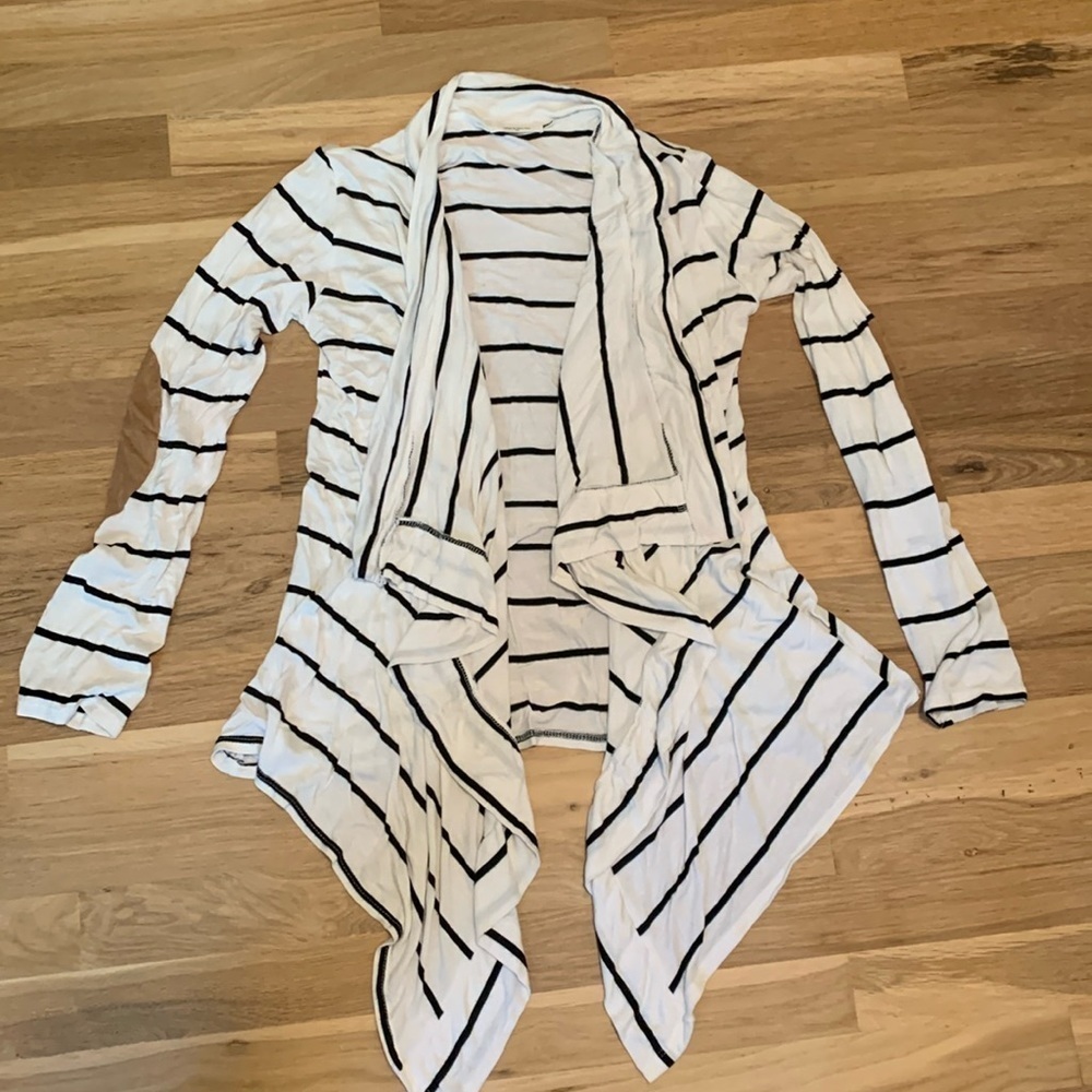 12PM by Mon Ami Long Sleeve Striped Open Cardigan Women’s S